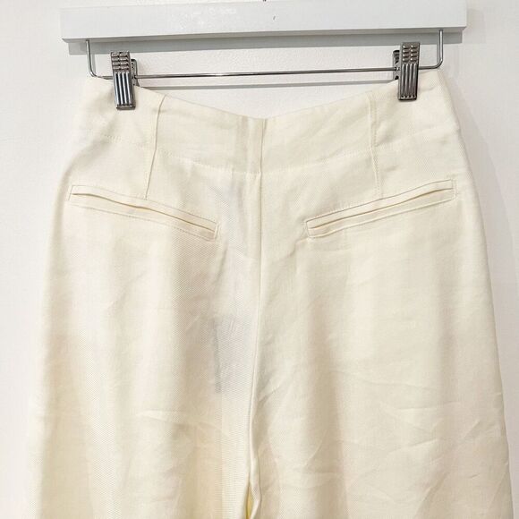 NEW Billy Reid Riding Culotte High Rise Pleated Linen Shorts Tinted White 2 - Picture 14 of 15